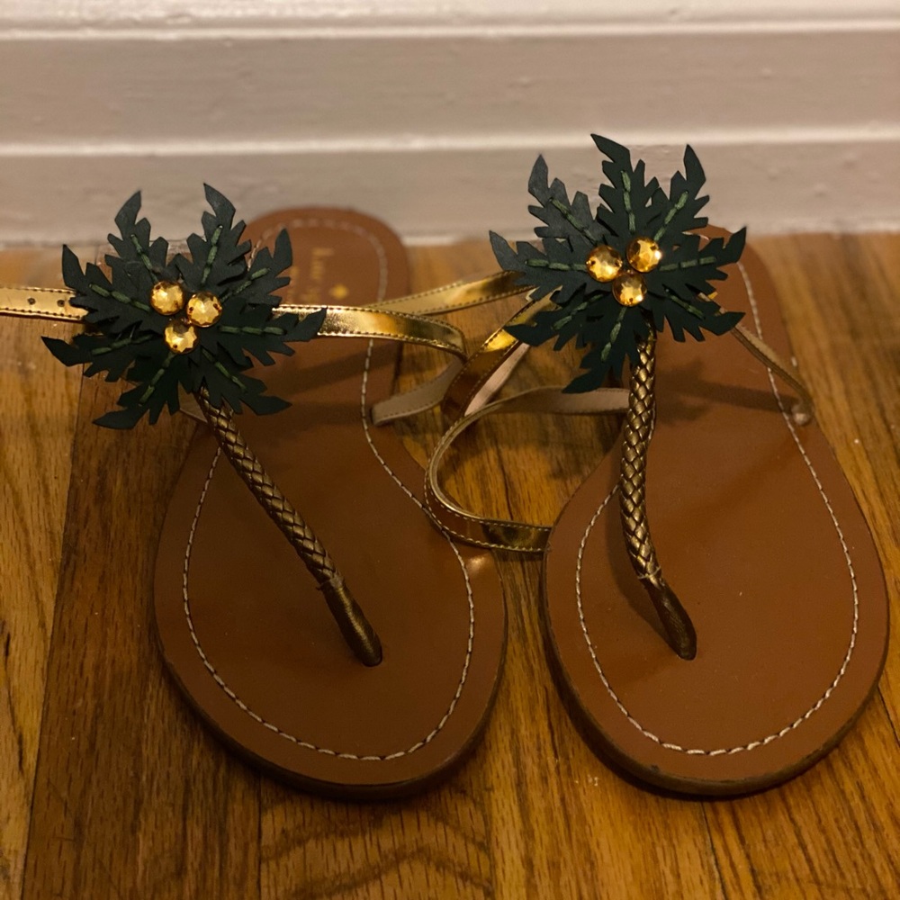 Never Worn! Kate Spade Palm Tree Sandals
